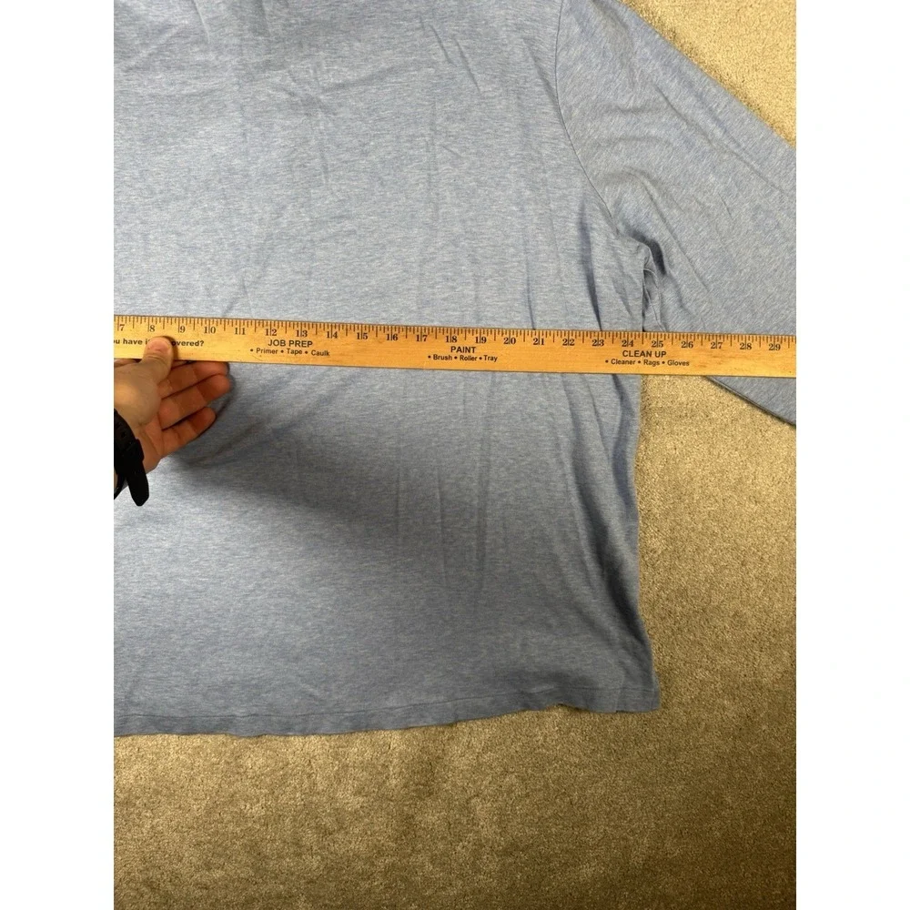 Polo Ralph‎ Lauren Men's XL Henley Heather Blue Classic fit L/S Flesh pony Boxy